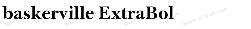 baskerville ExtraBol字体转换